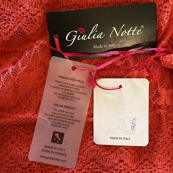 NWT Giulia Notte top in coral color. Small. Made in Italy - Picture 3 of 4